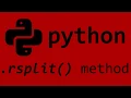 Python rsplit string method