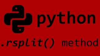 Python rsplit string method