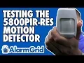 How do I test a Honeywell 5800PIR-RES motion detector