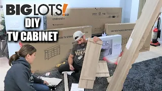 CAN WE DO THIS OUR NEW BIG LOTS TV CABINET How to DIY build our new Big Lots Furniture
