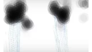 Convection Cloud Rain simulation in Processing