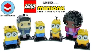 Lego Minions Rise of Gru 40420 Gru, Stuart and Otto & 40421 Belle Bottom, Kevin and Bob Speed Build