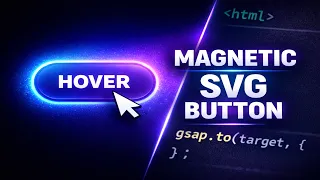 Magnetic SVG Button Animation with GSAP HTML CSS JavaScript Tutorial Step-by-Step