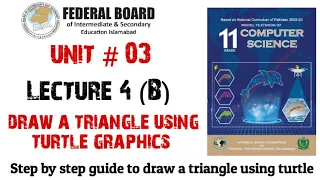 Lecture 4 B How to draw a triangle using turtle graphics Turtle graphics using python IDLE shell