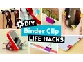 10 Easy DIY Binder Clip Life Hacks Sea Lemon