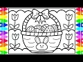How to Draw an Easter Basket Step by Step for Kids Easter Drawings Easter Coloring Pages
