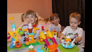 ЛЕГО ДУПЛО / КОНСТРУКТОР / БОЛЬШОЙ ПАРК АТРАКЦИОНОВ / LEGO DUPLO MY TOWN 10840 | ВИДЕО ДЛЯ ДЕТЕЙ