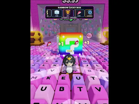 GUGUGAGA vs ADMIN in Keyboard Escape 🐧😱 Lucky Block Saved Me! #roblox #robloxshorts #keyboardescape