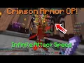 How to get INFINITE attack speed with Crimson Armor Hypixel Skyblock
