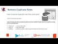 Uipath Remove Duplicate Rows Column Name