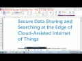 IEEE 2017-2018 DATA MINING PROJECTS SECURE DATA SHARING AND DEARCHING ATA THE EDGE OF