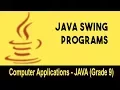 Computer science Introduction to Java GUI JAVA Swing Programs Unit 3 Continued