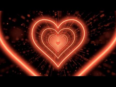 Download MP3 Heart Tunnel🧡Orange Heart Background | Neon Heart Background Video | Wallpaper Heart [3 Hours]