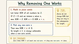 Longest Subsequence With Non-Zero XOR LeetCode 3702 Bit Manipulation