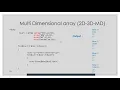 Multidimensional array in php Array represent in table form Array sorting in php Associative array