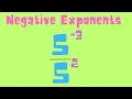 Working with Negative Exponents