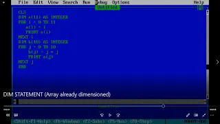 By using DIM STATEMENT Program in which Array already dimensioned
