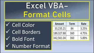 Excel VBA Format Cells