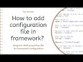 Configuration file in automation framework JAVA properties file Selenium Java