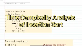 Insertion Sort Time Complexity Analysis