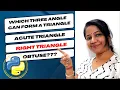 Python program to input three angle and determine if they can form a triangle
