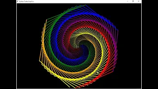 HOW TO DRAW Rainbow Benzene USING TURTLE GRAPHICS-PYTHON
