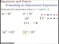 ALGEBRA 1 Evaluating Exponential Expressions