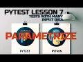 AQA Test Automation Lesson 7 Parametrize tests with many input data