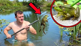 $1 vs $100 Bullfrog Hunting!