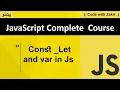 Const - Let and var in JavaScript Js Tutorial in Pashto