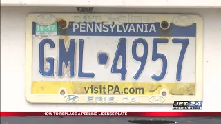 Replacing your license plate Two ways to get a new one for free in PA