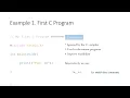 Lecture 1 - Basic Syntax in C