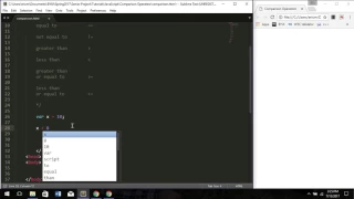 JavaScript Tutorial Comparison Operators
