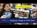 See What to Buy Shopping Vintage Plates Dishes Cut Glass Vases China - Thrift with Dr Lori