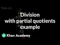 Division with partial quotients example