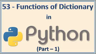 Python Dictionary - Functions Part I