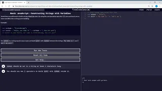 Basic JavaScript Constructing Strings with Variables freeCodeCamp
