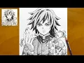 Drawing Giyu Tomioka From Demon Slayer Water Hashira Pencil Sketch