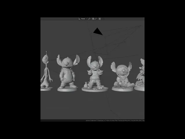 Lilo and Stitch STL Files - Stitch Funny Poses - Alien 3D Print Models video thumbnail