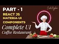 Material-UI react js Restaurants website design Tutorial 2023 react-js codehyphen