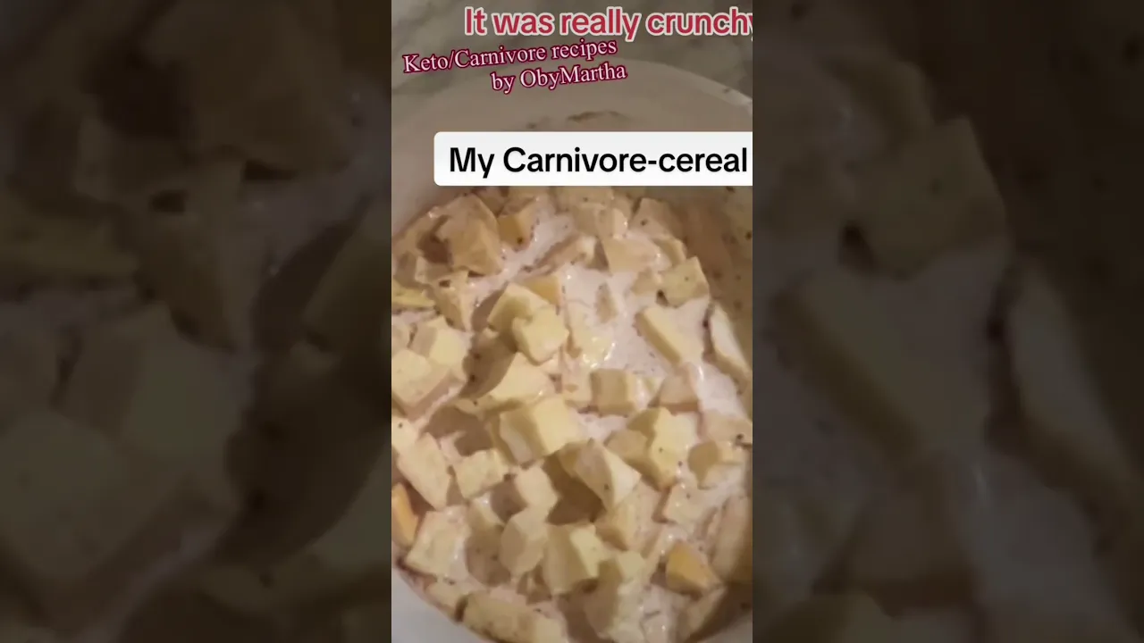 My new high protein carnivore cereal. It was really crunchy and delicious .     #carnivorerecipes