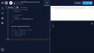 JavaScript Recursion Part 1 Factorials