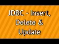 JDBC Insert Delete Update