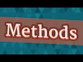 Download Lagu METHODS pronunciation • How to pronounce METHODS