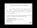 Procedures and Functions in Visual Basic
