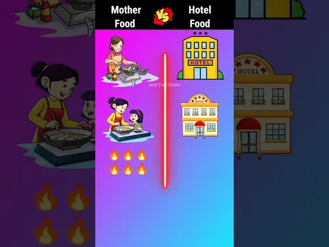 Mother Food VS Hotel Food ❓|| #shorts #youtubeshorts