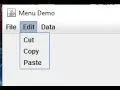 Java Swing JMenuBar Example