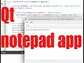 Qt tutorial notepad app - July 2022