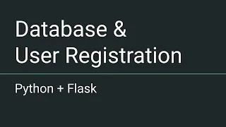 Python Flask - Setting up your database and registering a user with SQLite