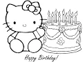 Hello Kitty Birt ay Coloring Pages